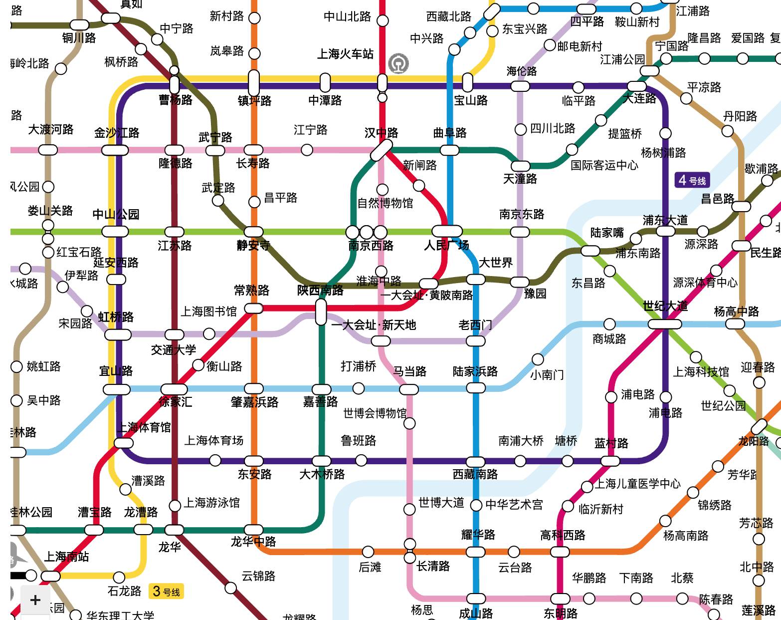 上海地铁线路图 2021图片